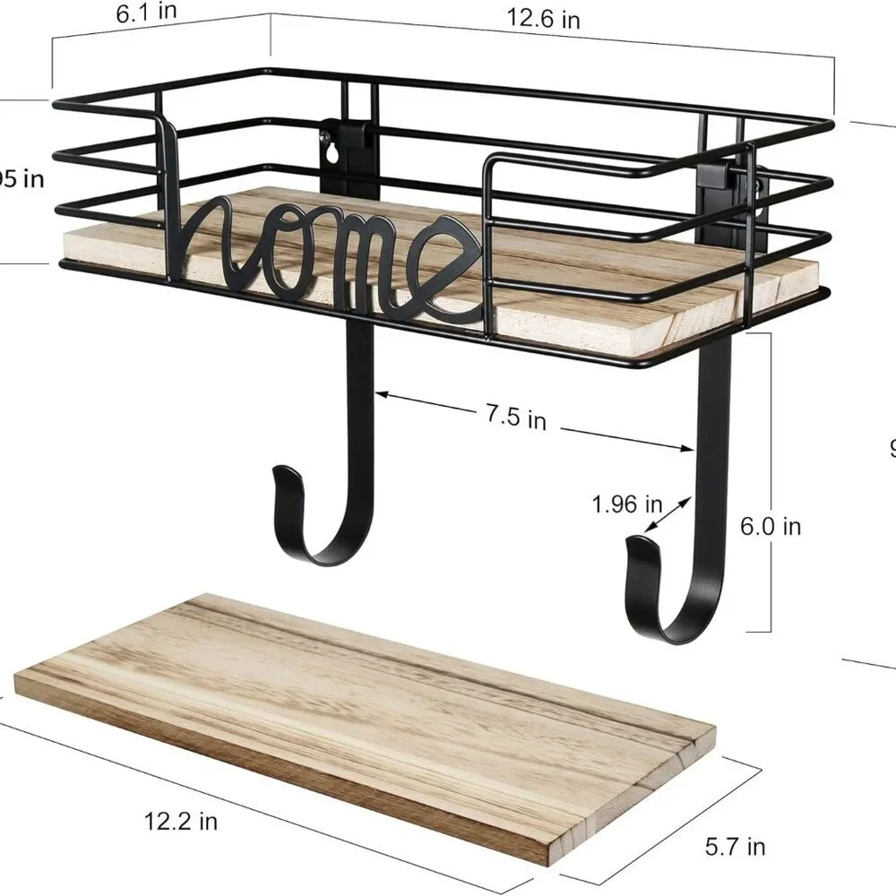 Polished Metal & Wood Ironing Board Stand - Rustic Home Organizer Solution